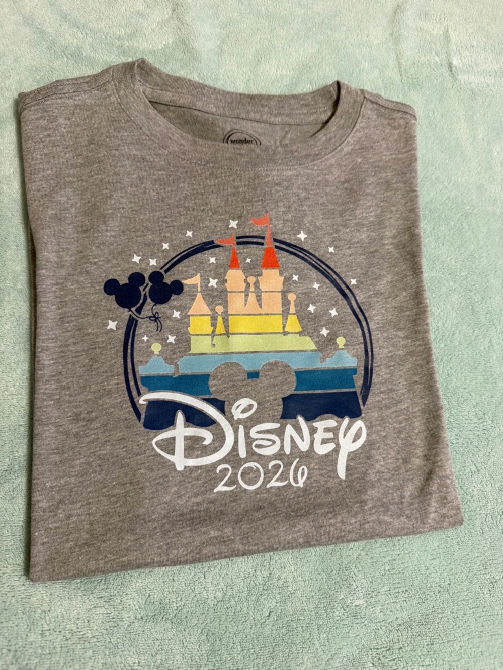 Disney 2026 Gray Kids Graphic Tee